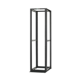 Rack de Cuatro Postes Estándar de 19", Rieles Numerados y Roscados #12-24, Profundidad Máxima de 30 in, 45 Unidades de Rack, Color Negro